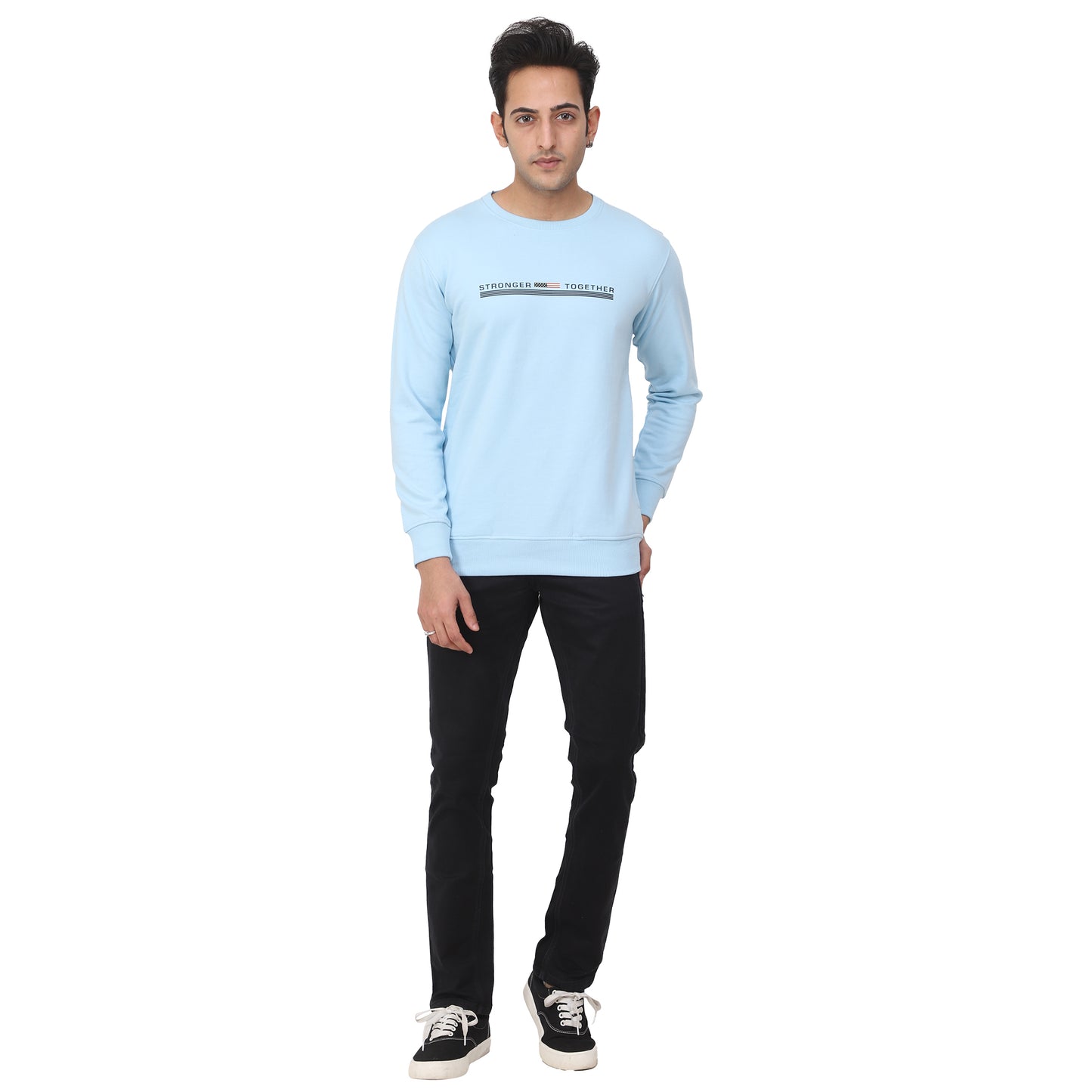 Regular Fit Printed Fleece Sweatshirt