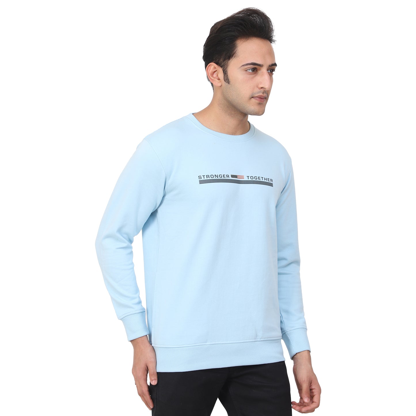 Regular Fit Printed Fleece Sweatshirt