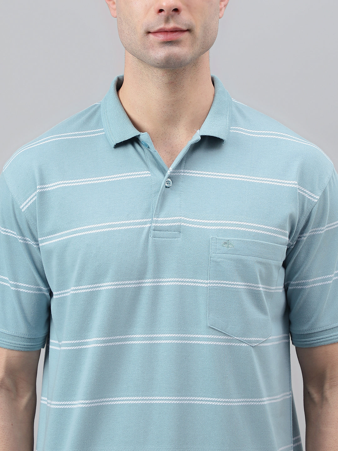 Single Jersey Stripe  Regular Fit Pocket Polo