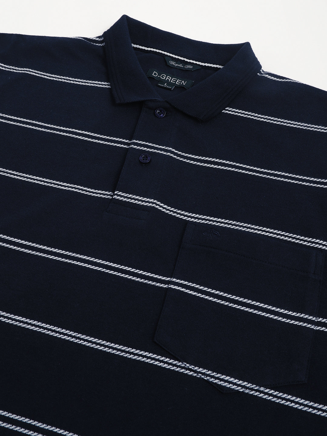 Single Jersey Stripe  Regular Fit Pocket Polo