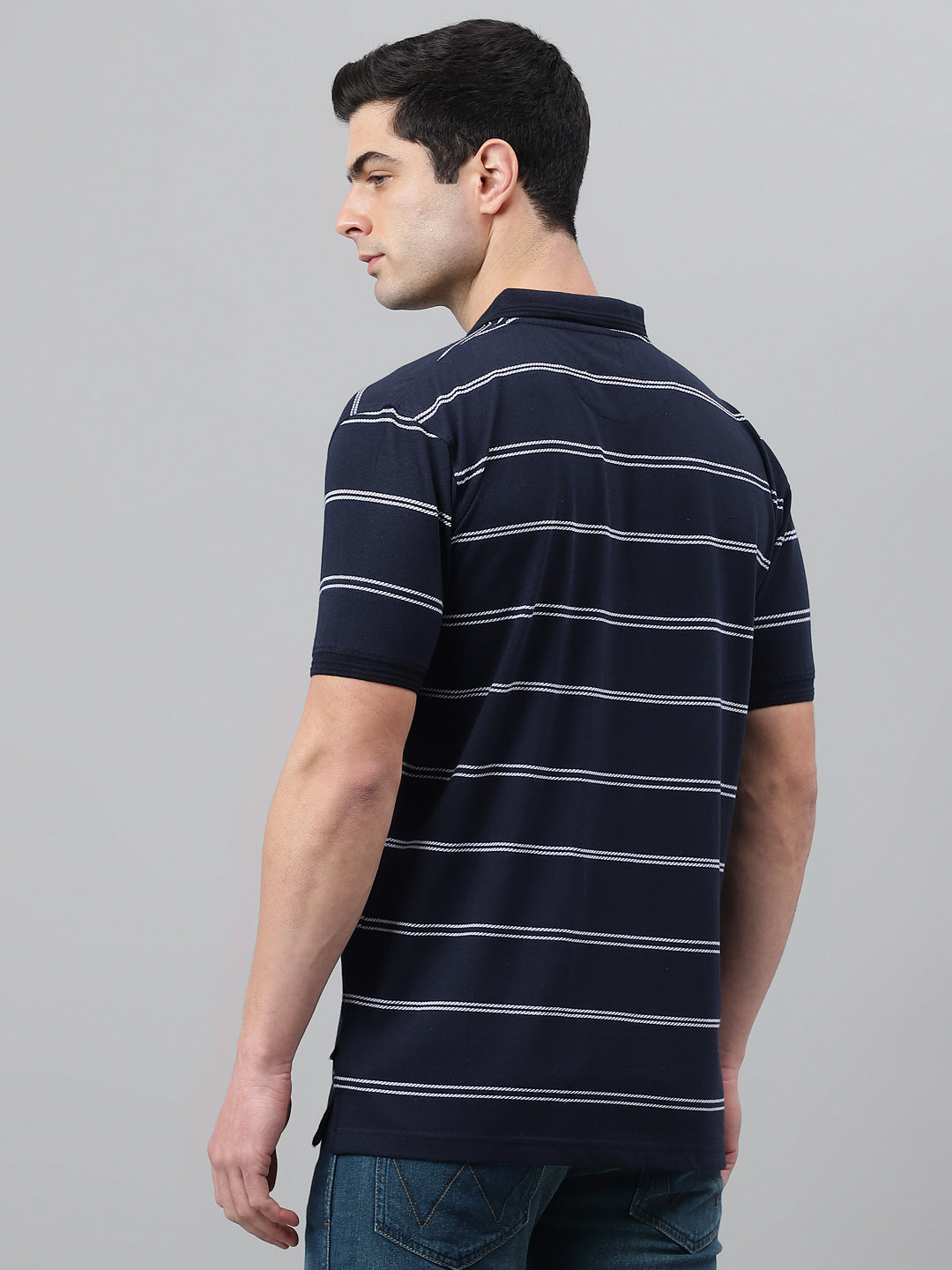 Single Jersey Stripe  Regular Fit Pocket Polo