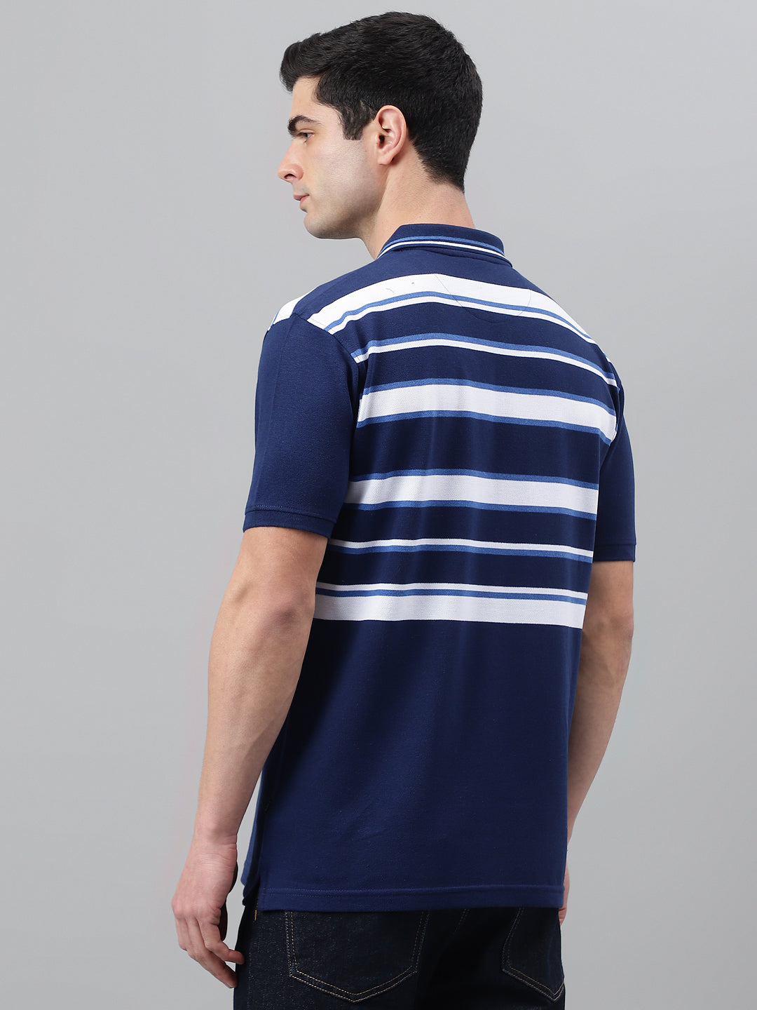 Pique Stripe Regular Fit Pocket Polo