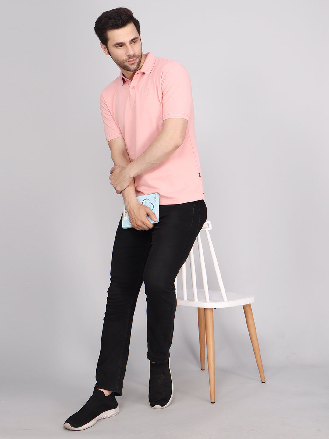 SOLID SHIELD LOGO PIQUE POLO