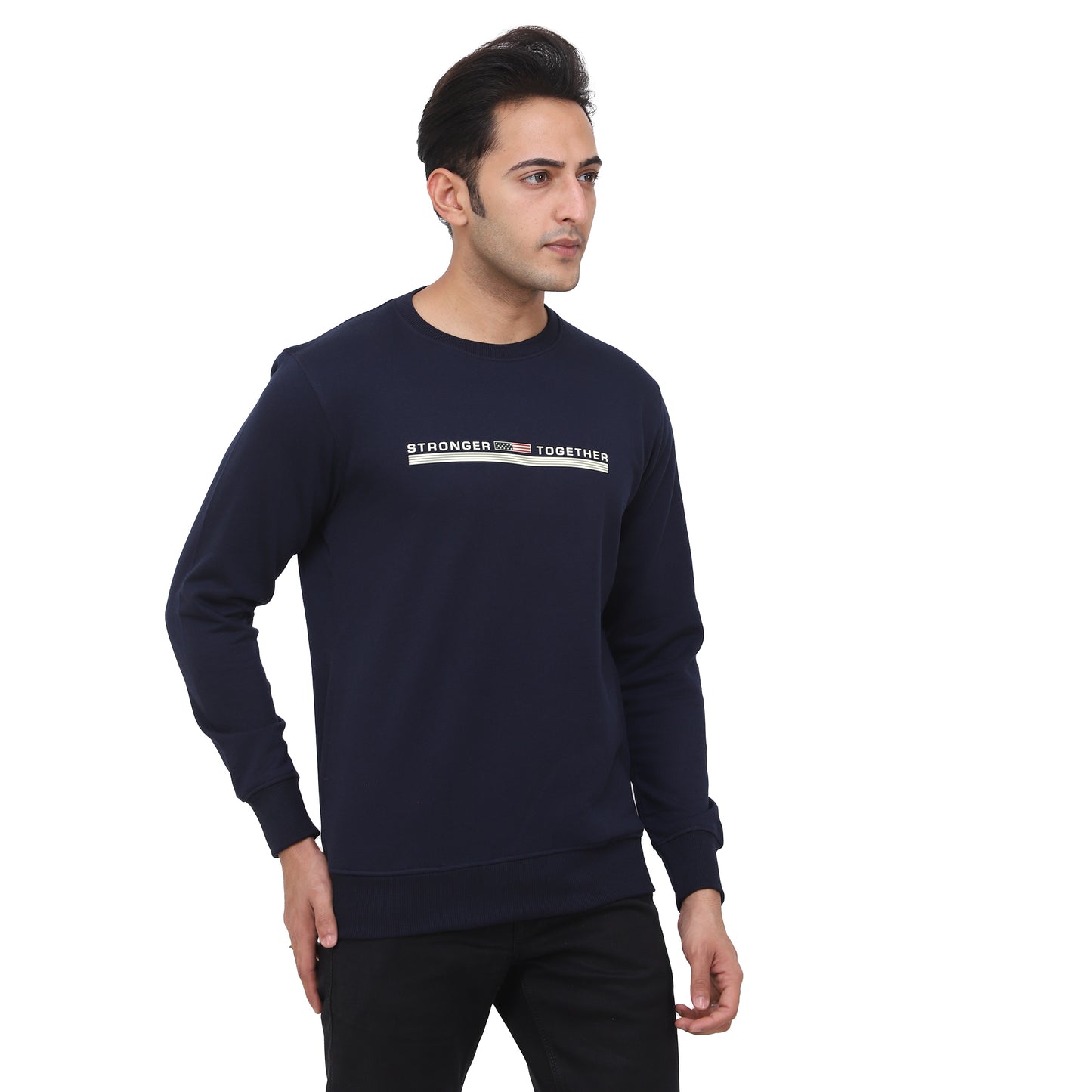 Regular Fit Printed Fleece Sweatshirt