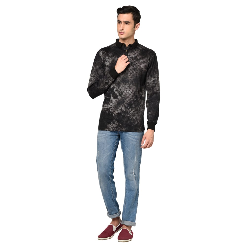 SLIM FIT PRINTED POLO SHIRT