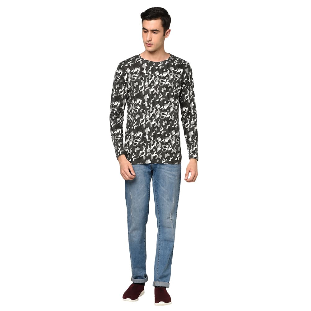 REGULAR FIT PRINT JERSEY TOP