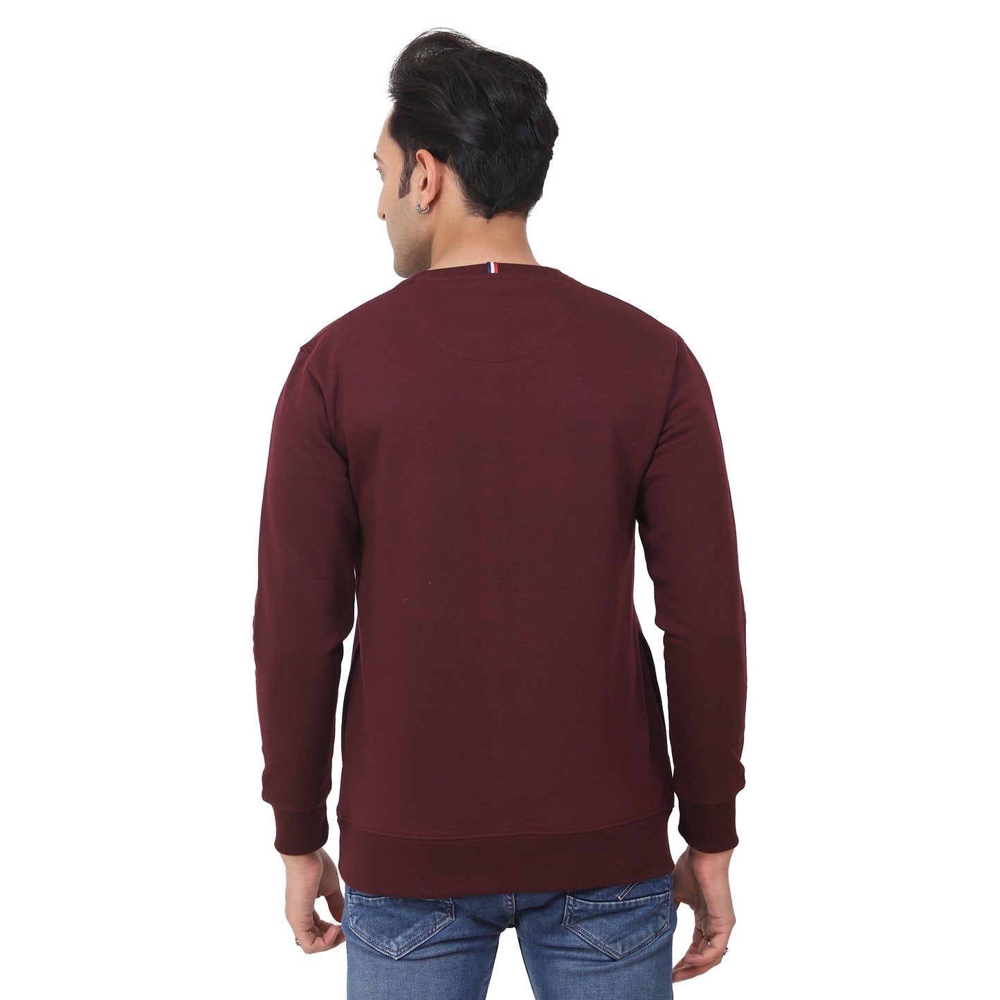 Regular Fit Printed Fleece Sweatshirt