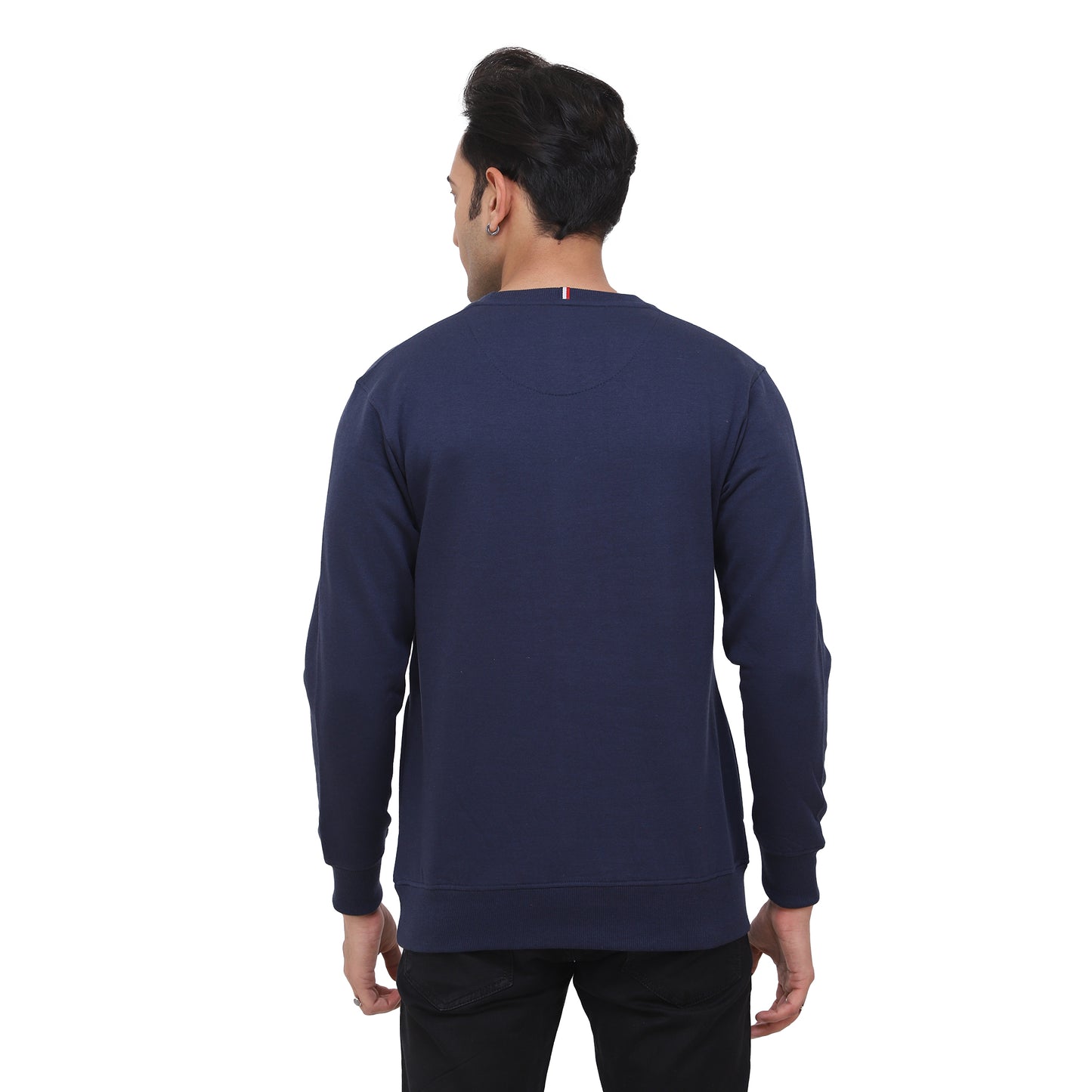 Regular Fit Printed Fleece Sweatshirt