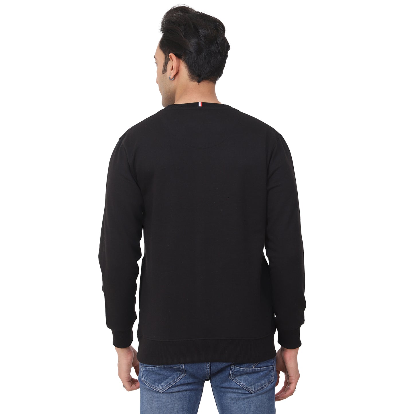 Regular Fit Printed Fleece Sweatshirt