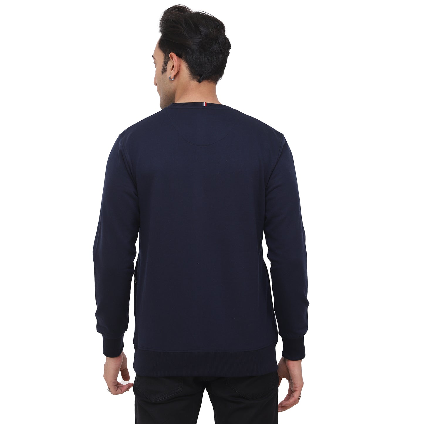 Regular Fit Printed Fleece Sweatshirt