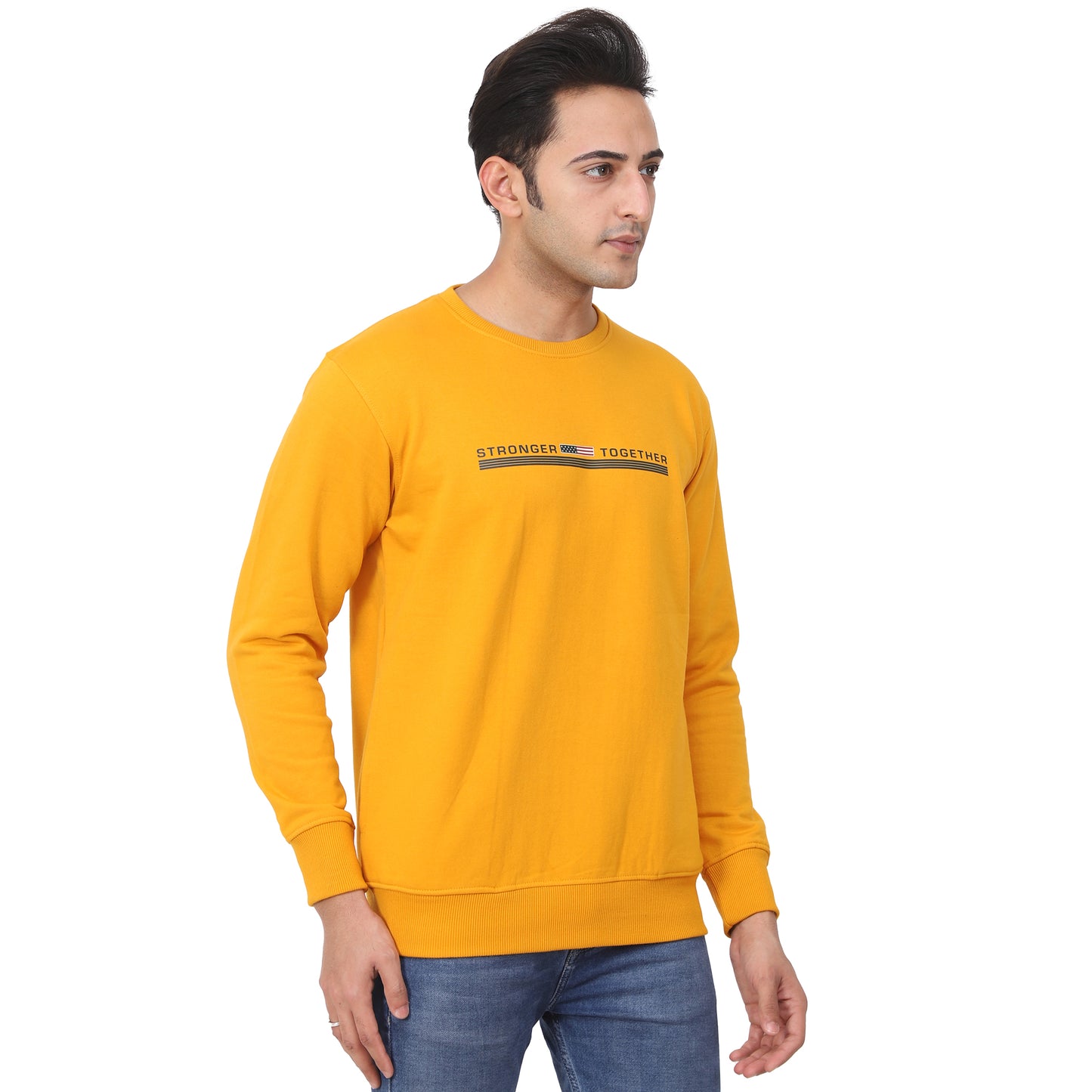 Regular Fit Printed Fleece Sweatshirt