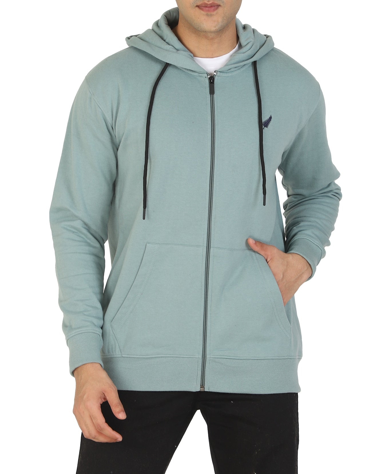 Relaxed Fit Zip-through Fleece Hoodie