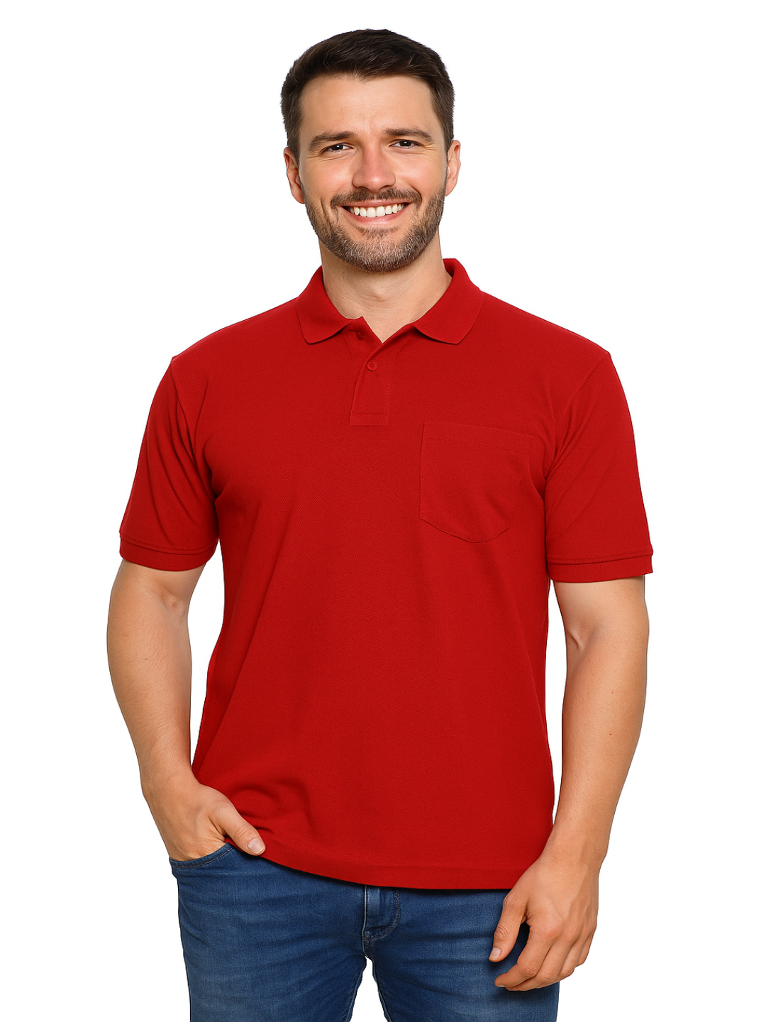SOLID POCKET POLO REGULAR FIT