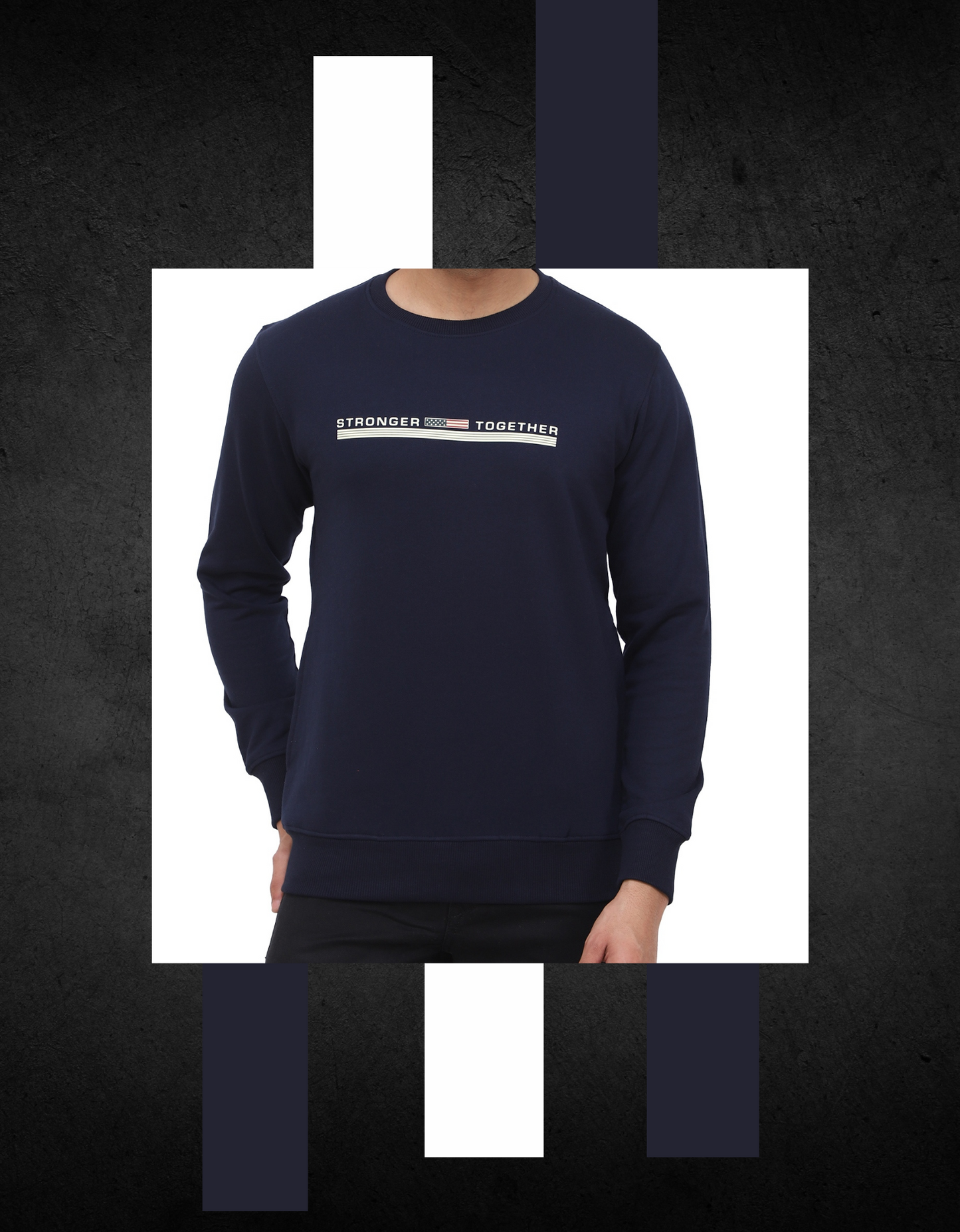 Regular Fit Printed Fleece Sweatshirt