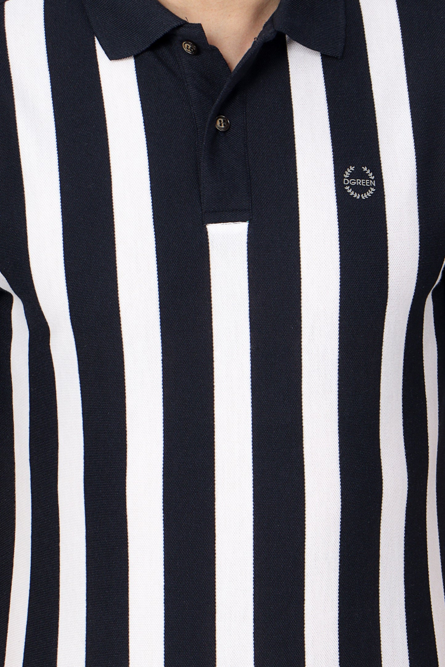 Vertical Stripe Pique Smart Fit Polo