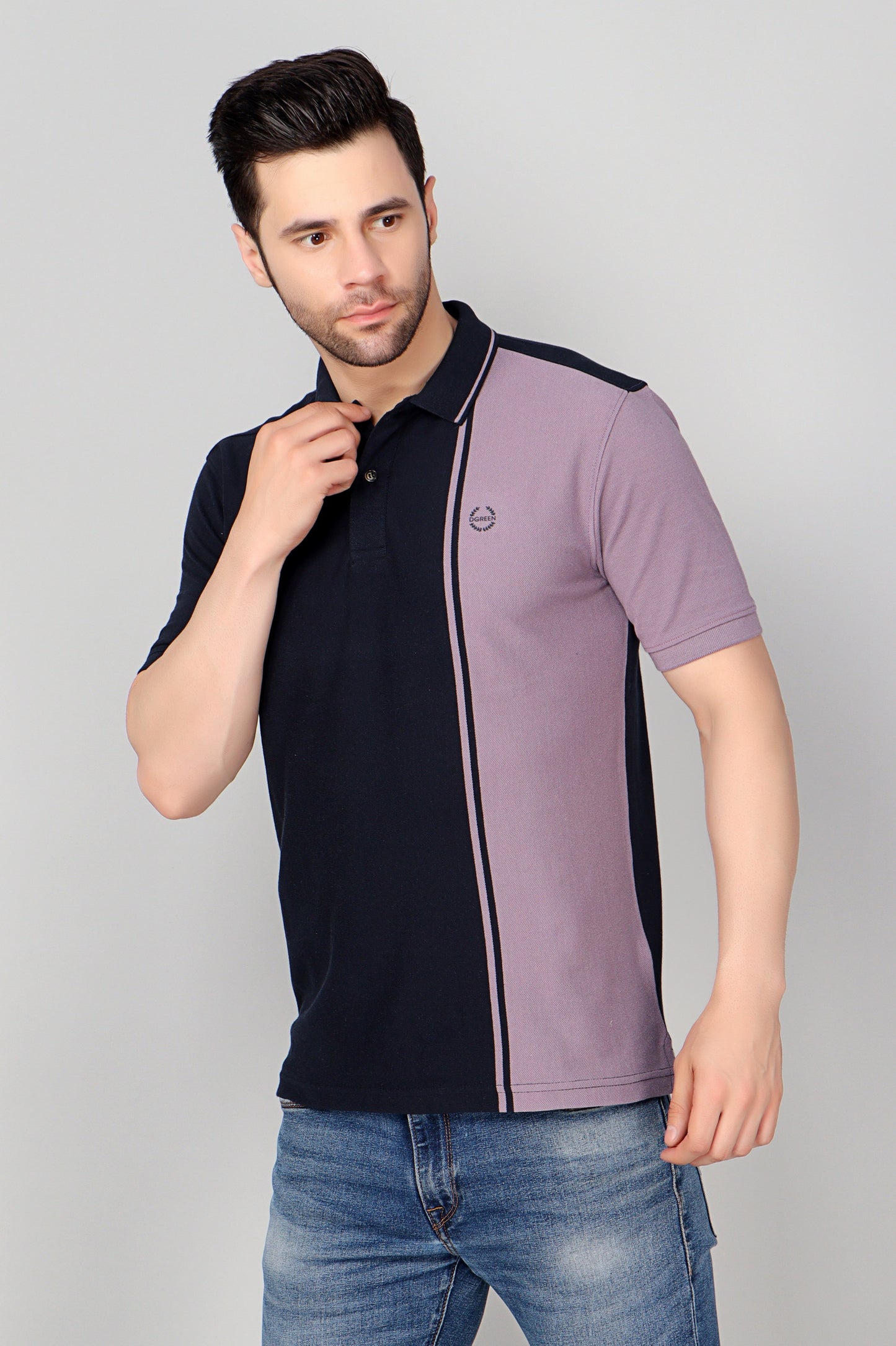 Vertical Stripe Pique Smart Fit Polo