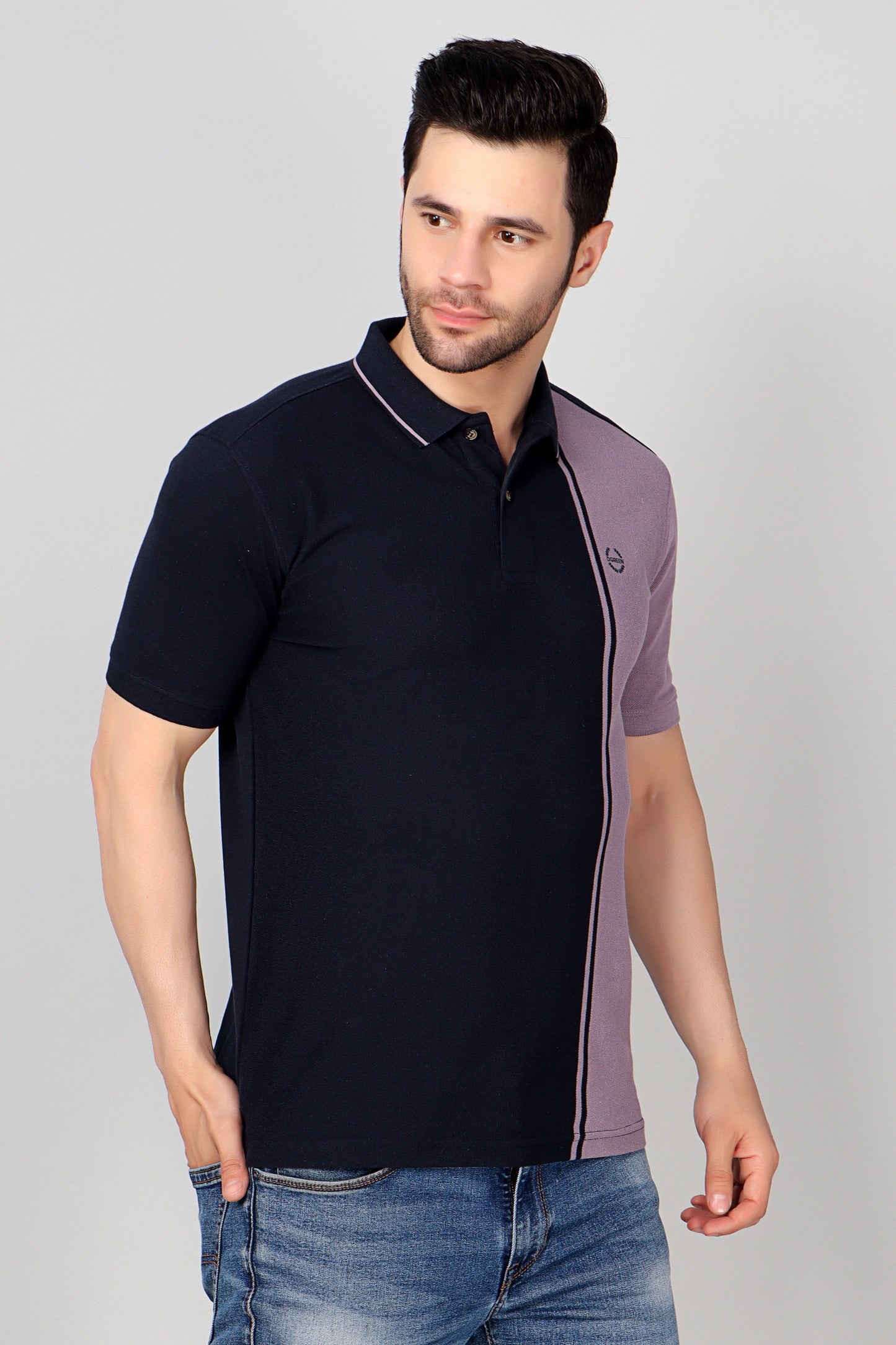 Vertical Stripe Pique Smart Fit Polo