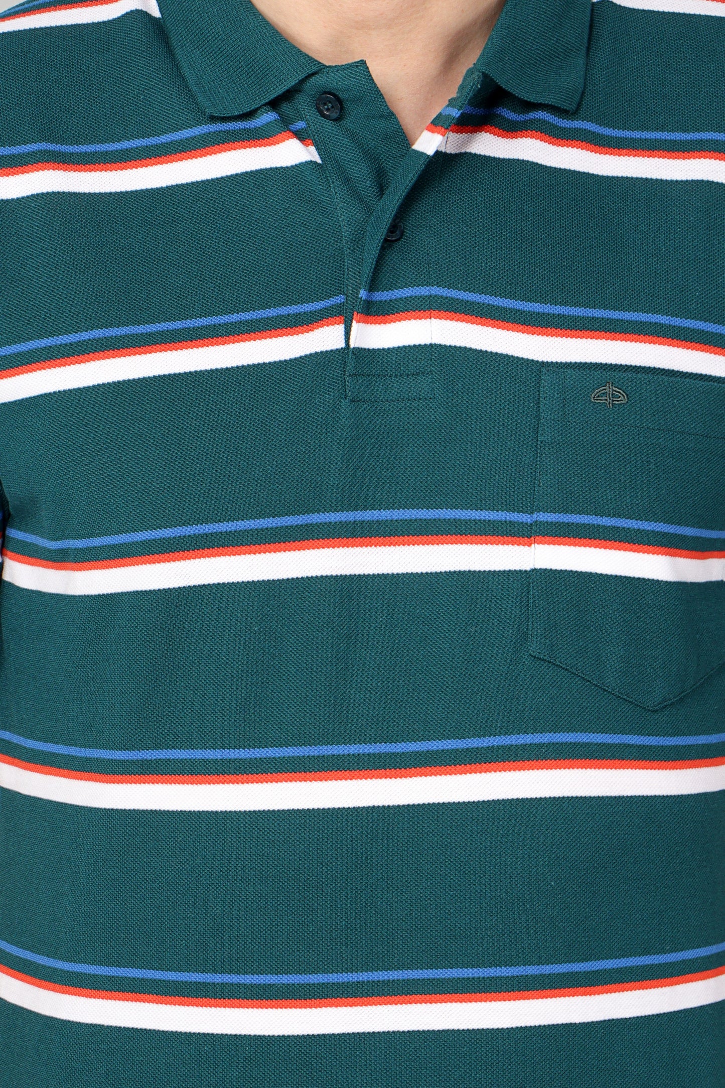 Pique Stripe Regular Fit Pocket Polo