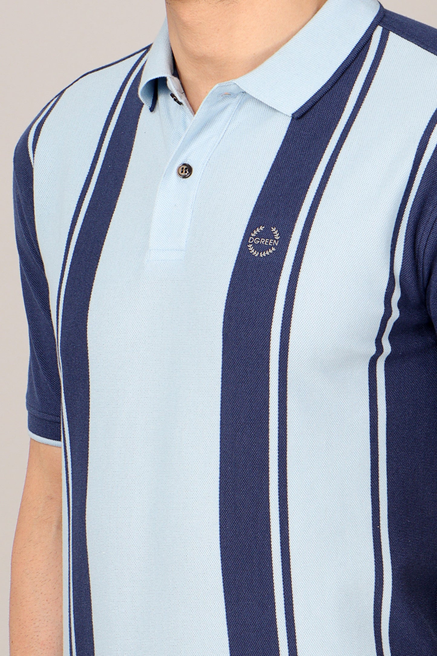 Vertical Stripe Pique Smart Fit Polo