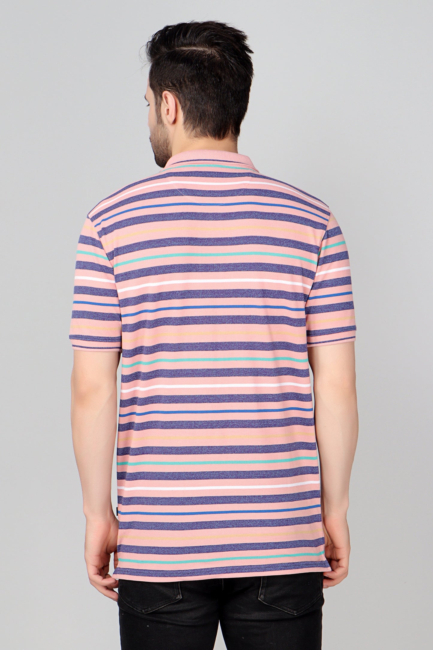 Pique Stripe Regular Fit Pocket Polo