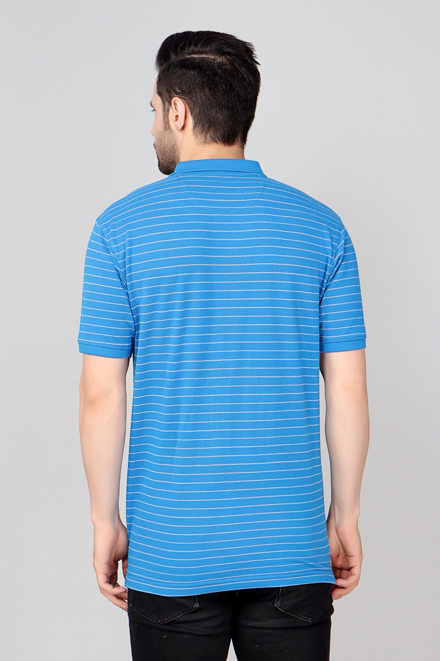 Pique Stripe Regular Fit Pocket Polo