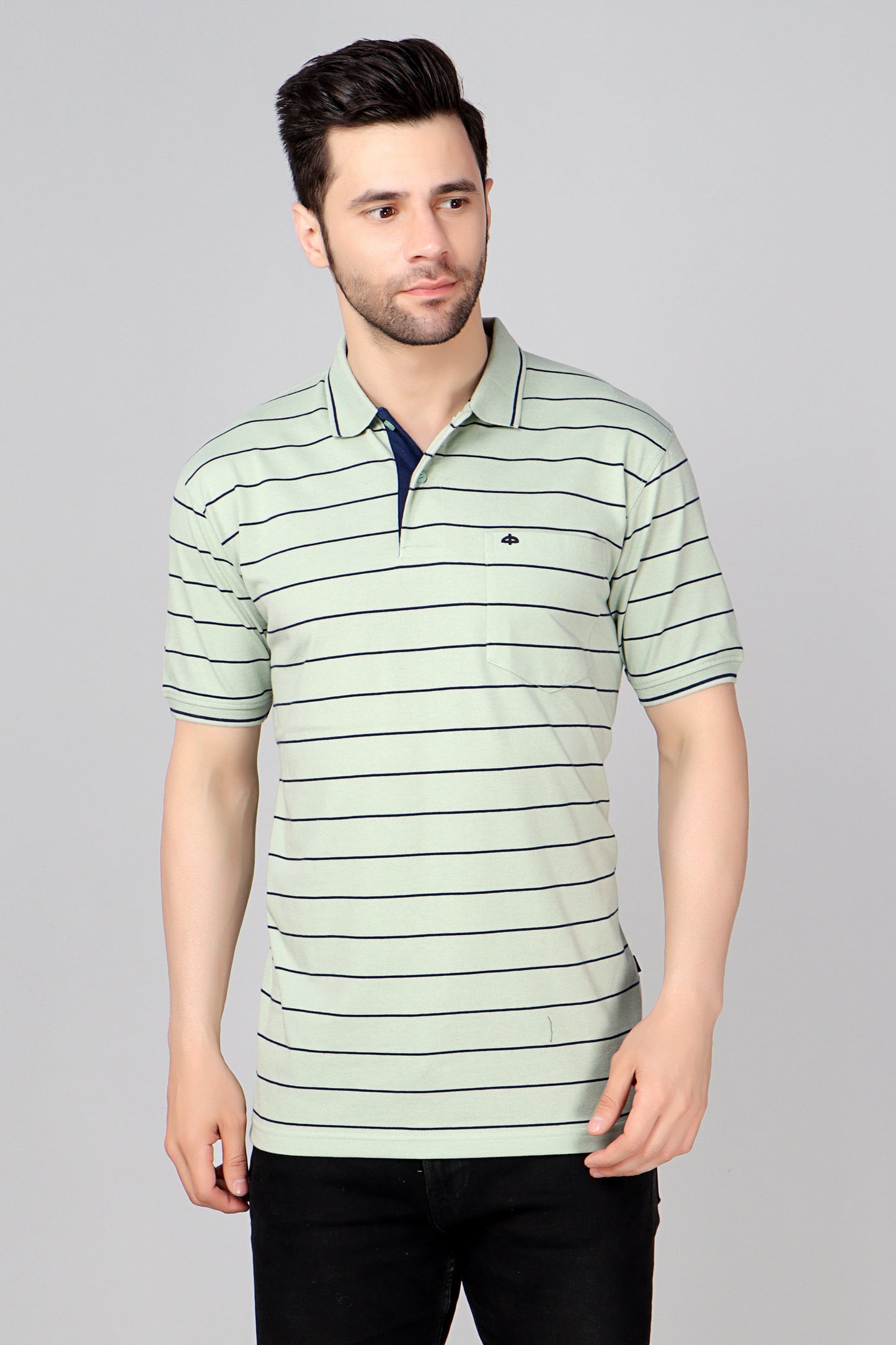 Single Jersey Stripe Regular Fit Pocket Polo