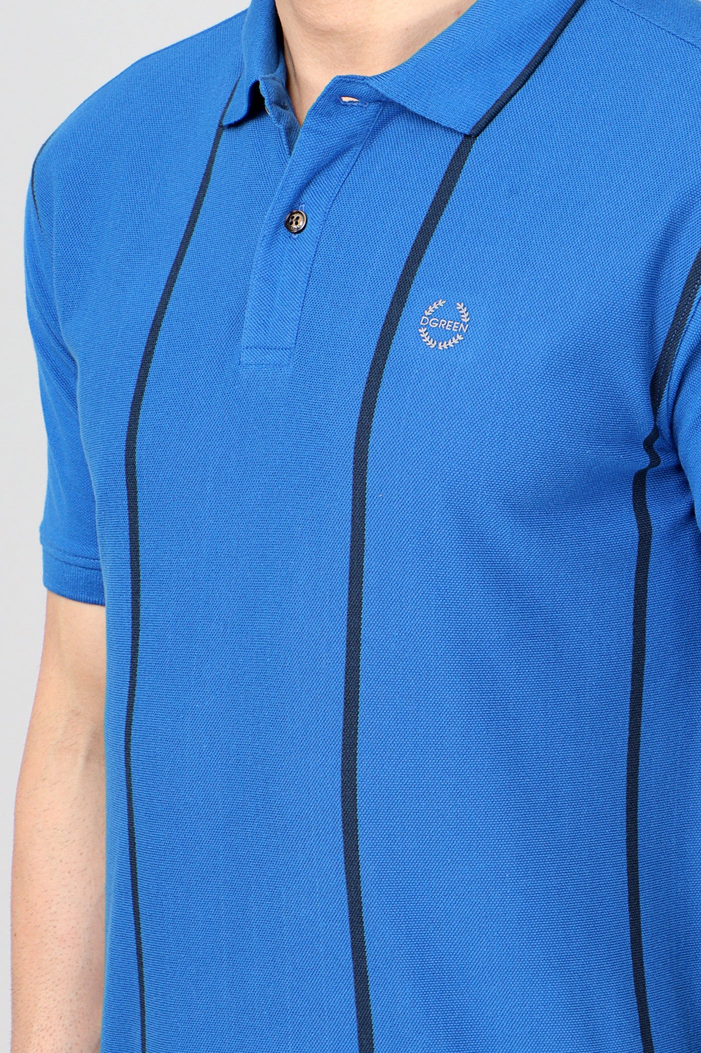 Vertical Stripe Pique Smart Fit Polo