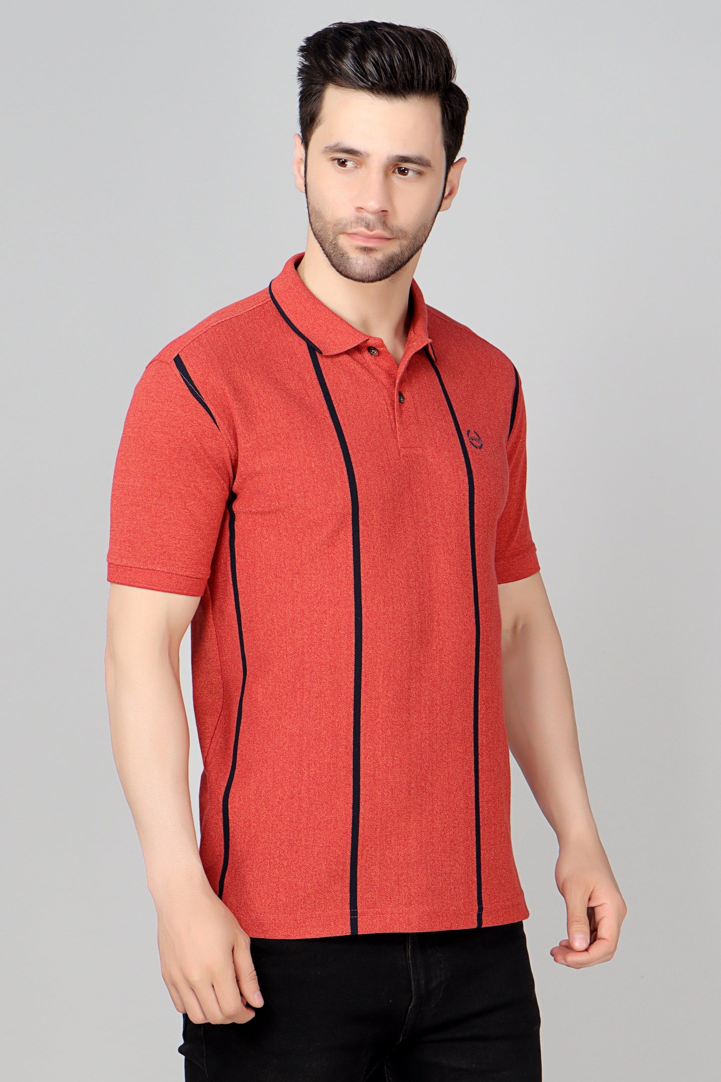 Vertical Stripe Pique Smart Fit Polo