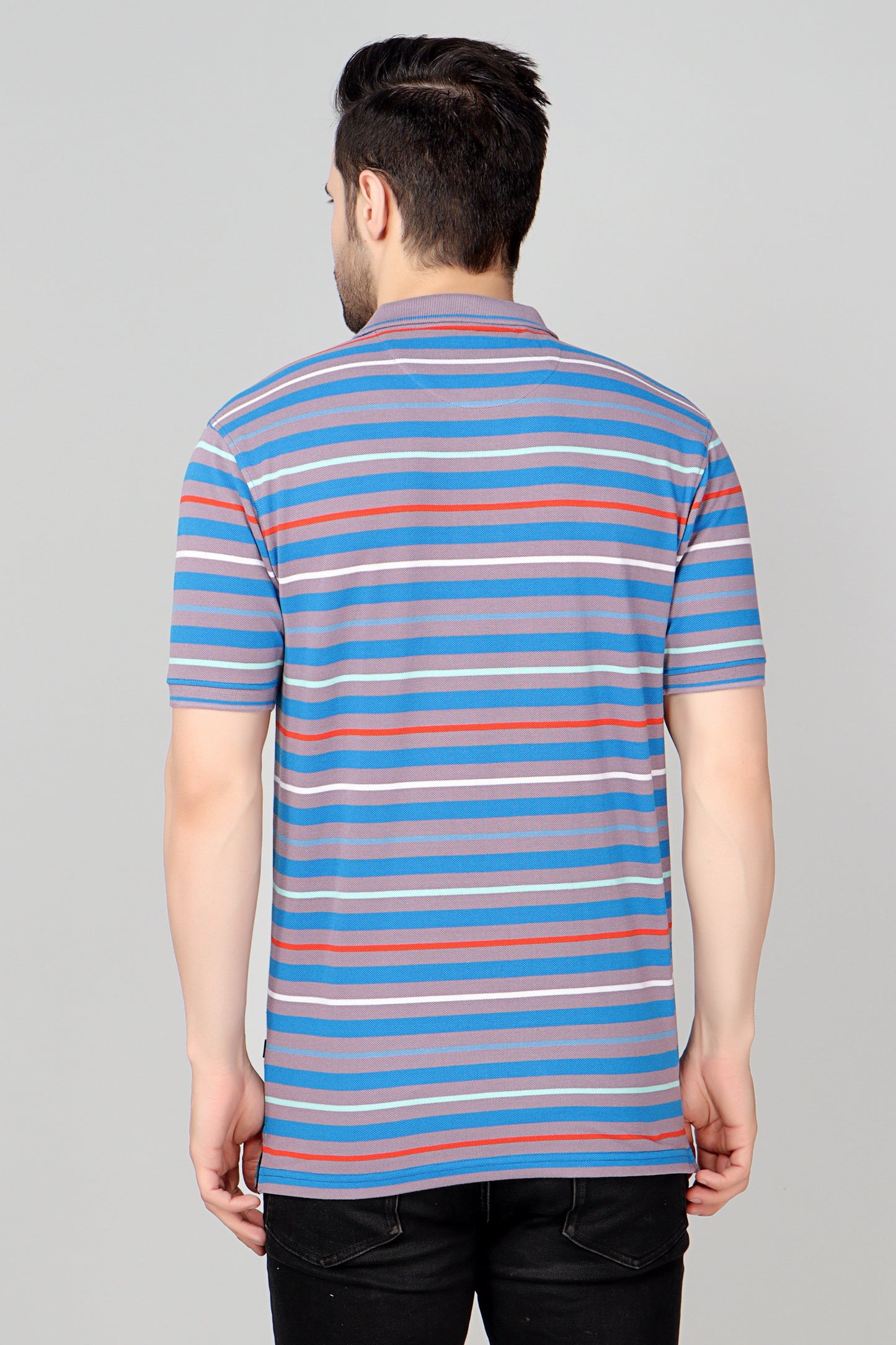 Pique Stripe Regular Fit Pocket Polo