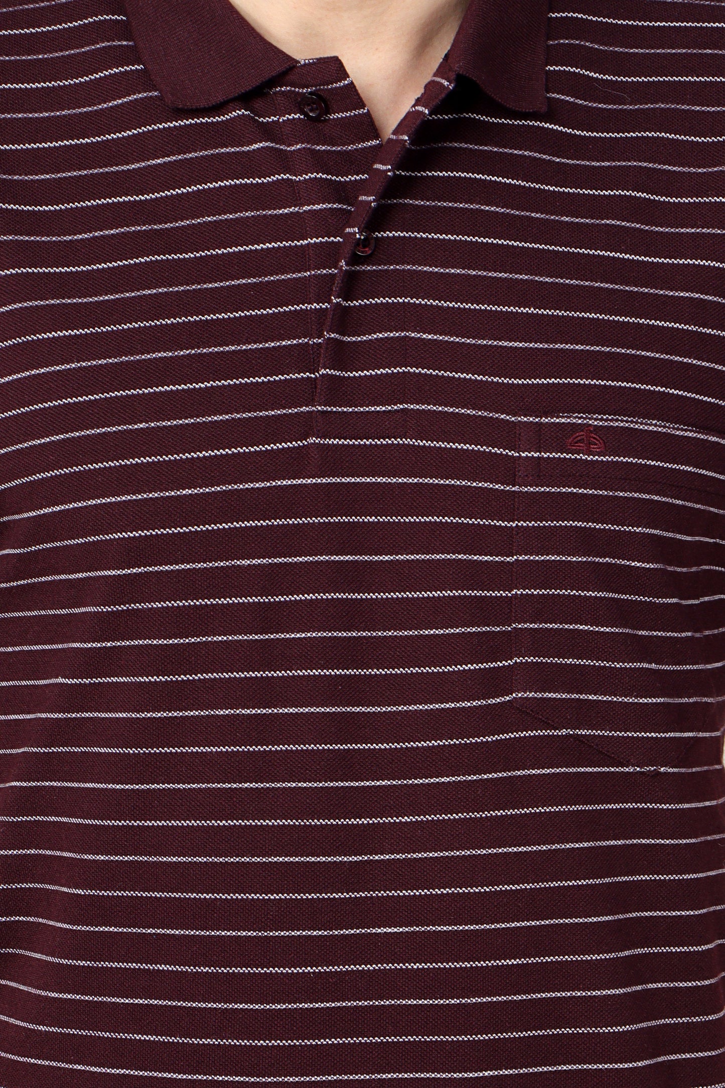 Pique Stripe Regular Fit Pocket Polo