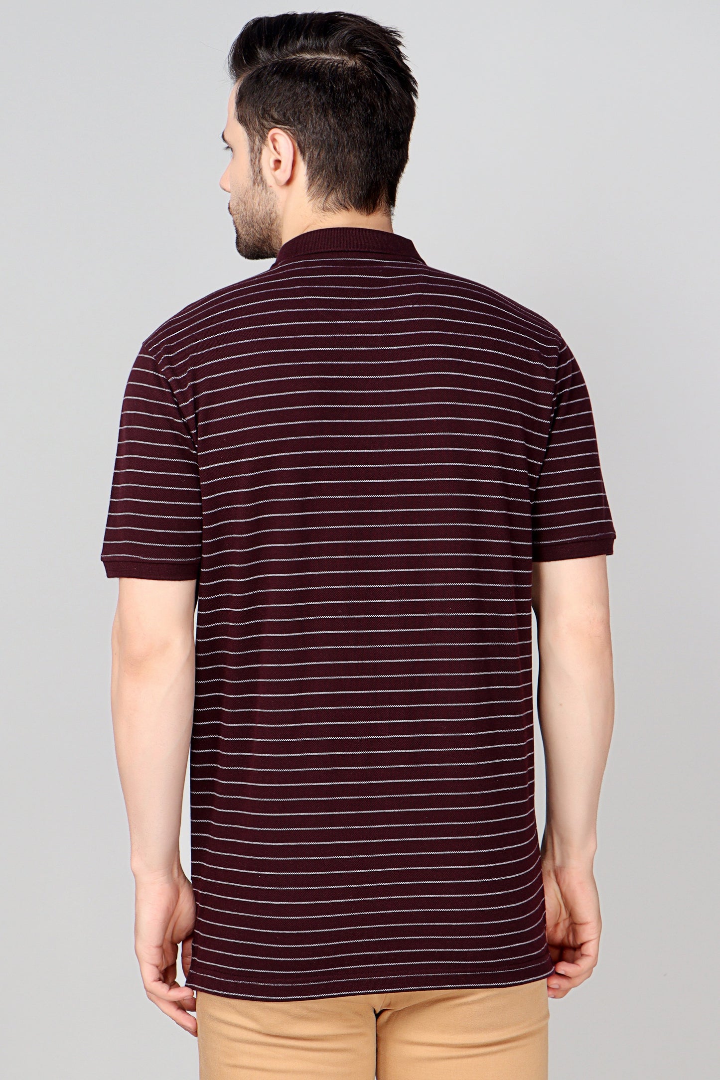 Pique Stripe Regular Fit Pocket Polo