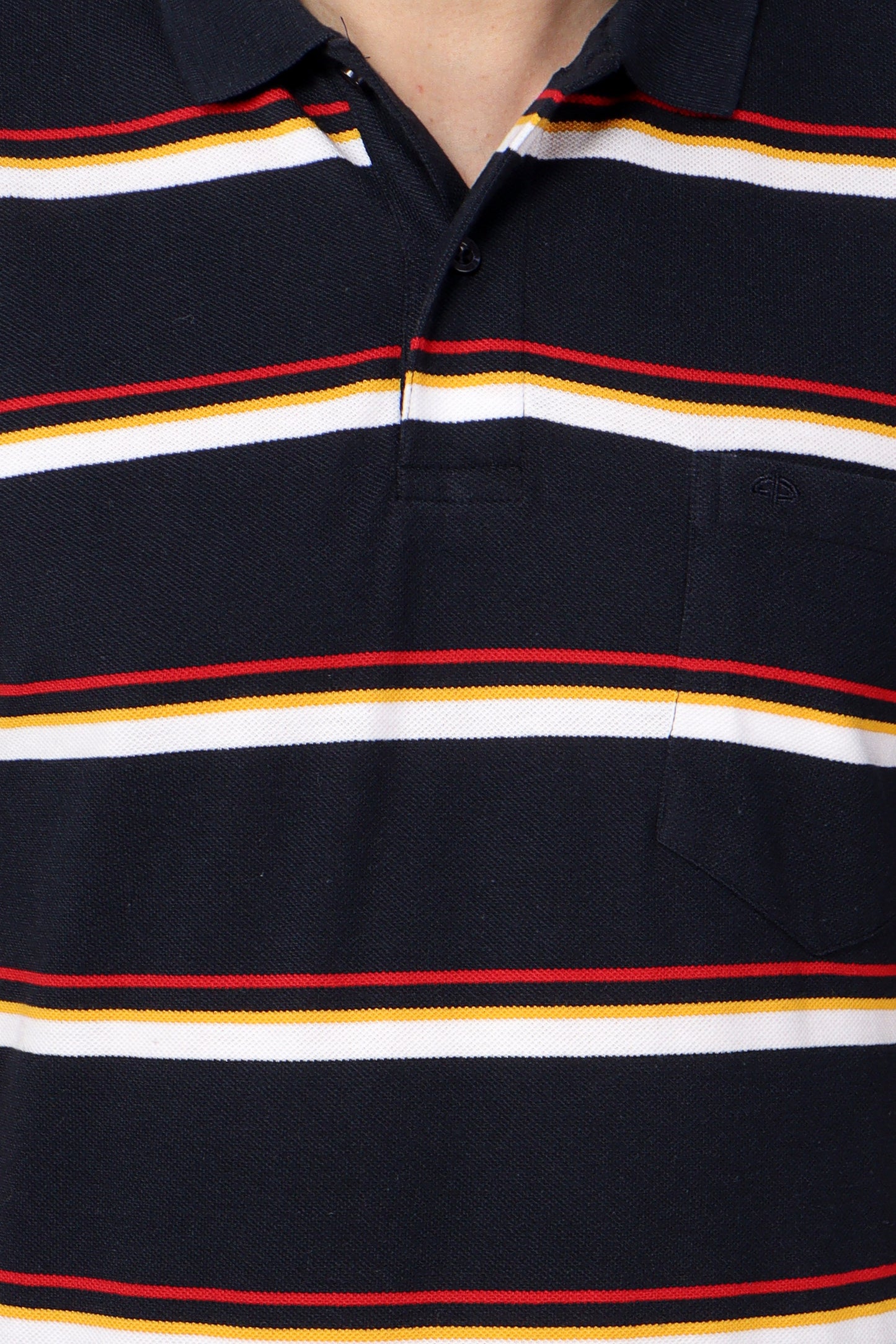 Pique Stripe Regular Fit Pocket Polo