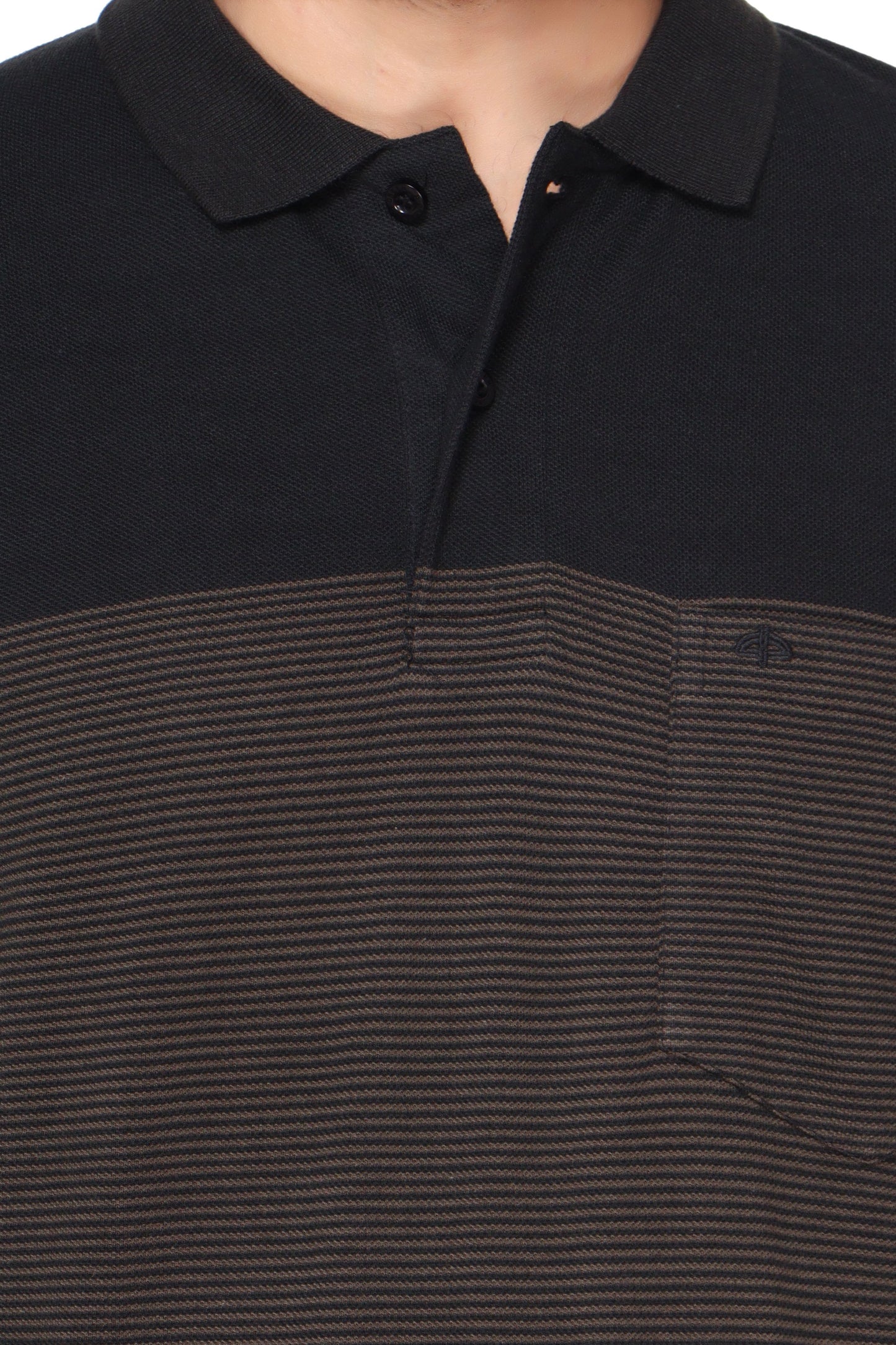 Pique Stripe Regular Fit Pocket Polo