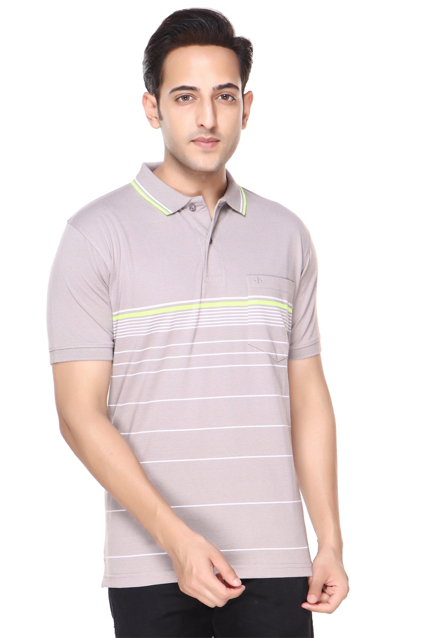 Single Jersey Stripe Regular Fit Pocket Polo