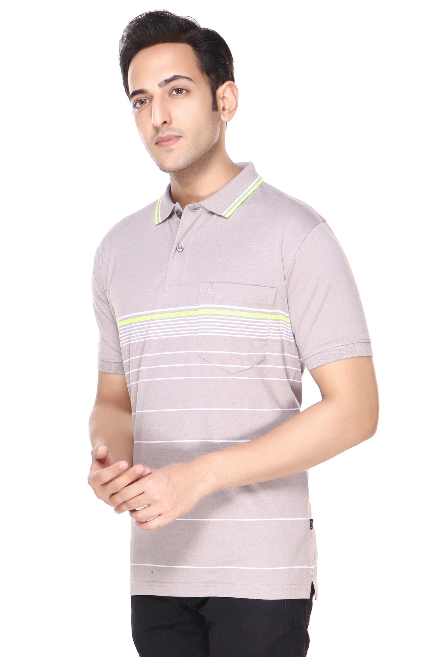 Single Jersey Stripe Regular Fit Pocket Polo