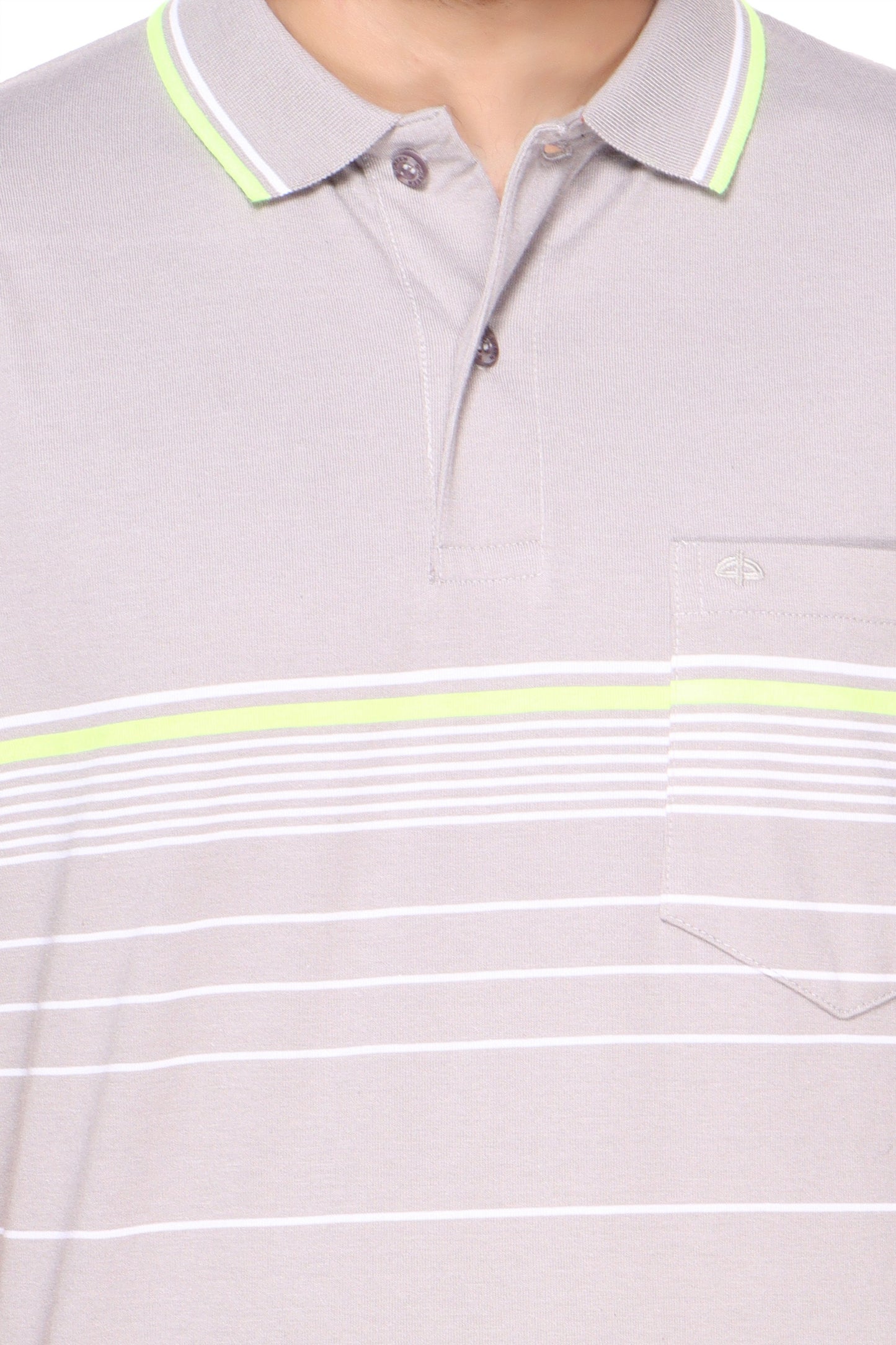 Single Jersey Stripe Regular Fit Pocket Polo