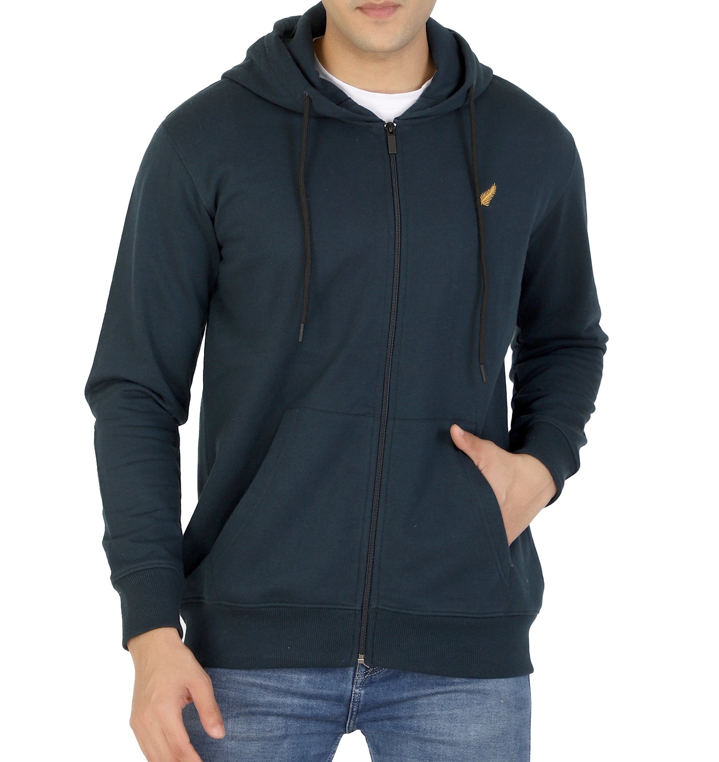 Relaxed Fit Zip-through Fleece Hoodie