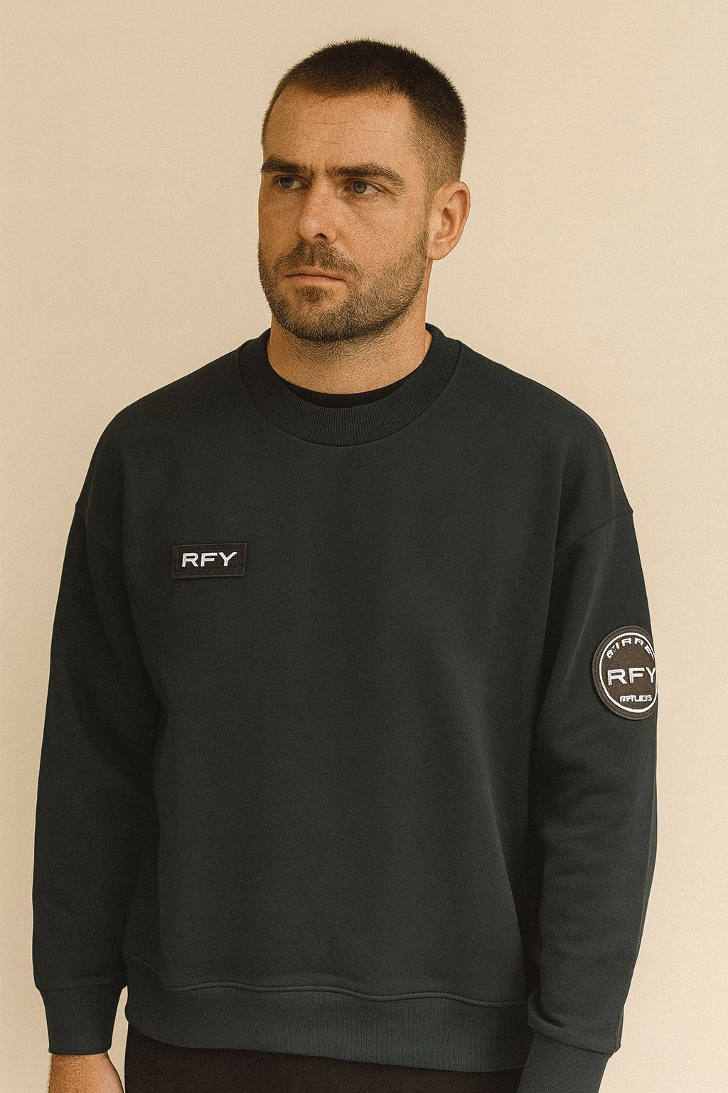 Cotton Oversized Round Neck Sweatshirt