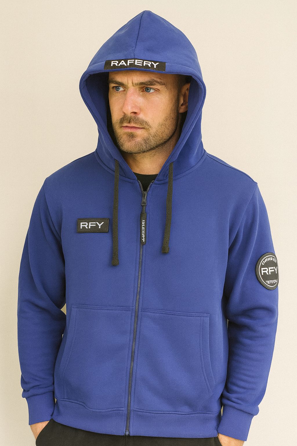 Cotton Oversized Zipper Hoodie Sweatshirt