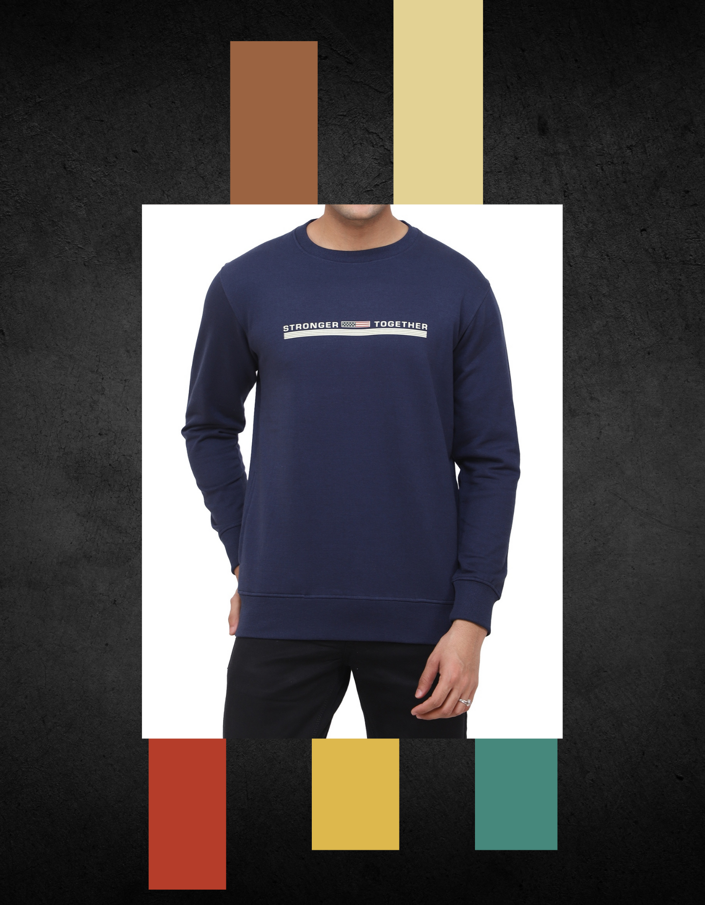 Regular Fit Printed Fleece Sweatshirt