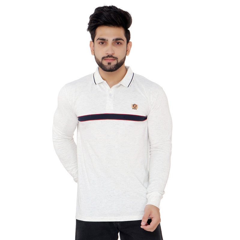 Long Sleeve Stripe Jersey Polo