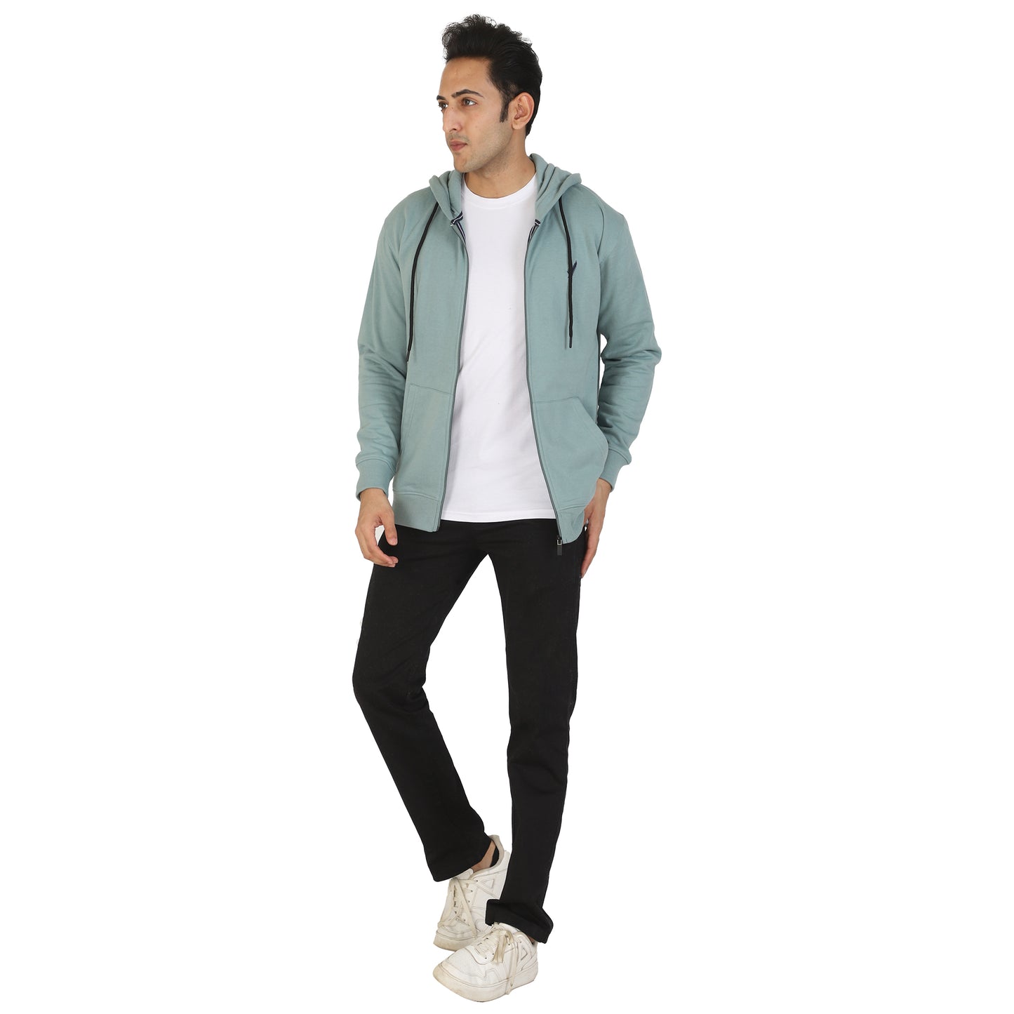 Relaxed Fit Zip-through Fleece Hoodie