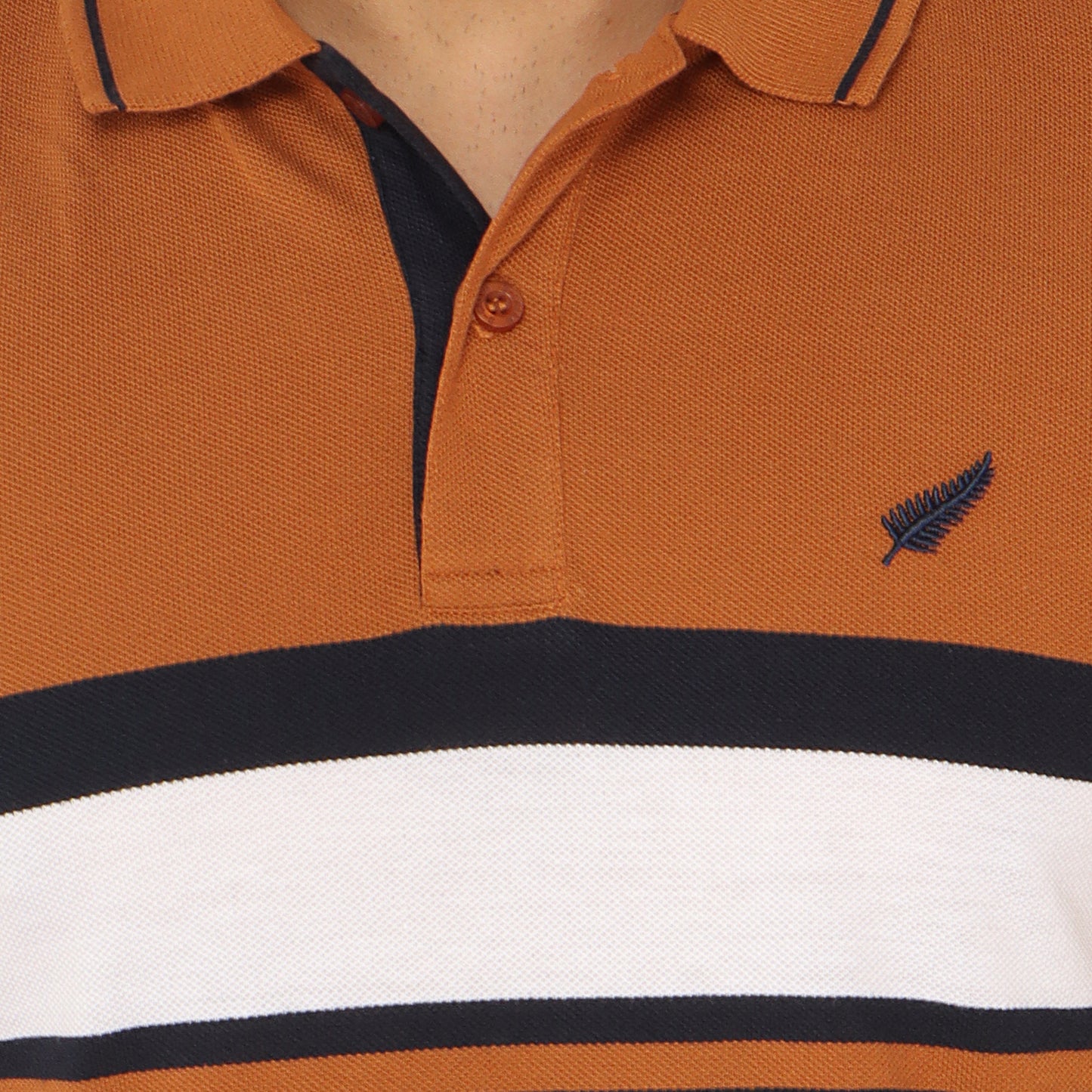Long Sleeve Stripe Pique Polo