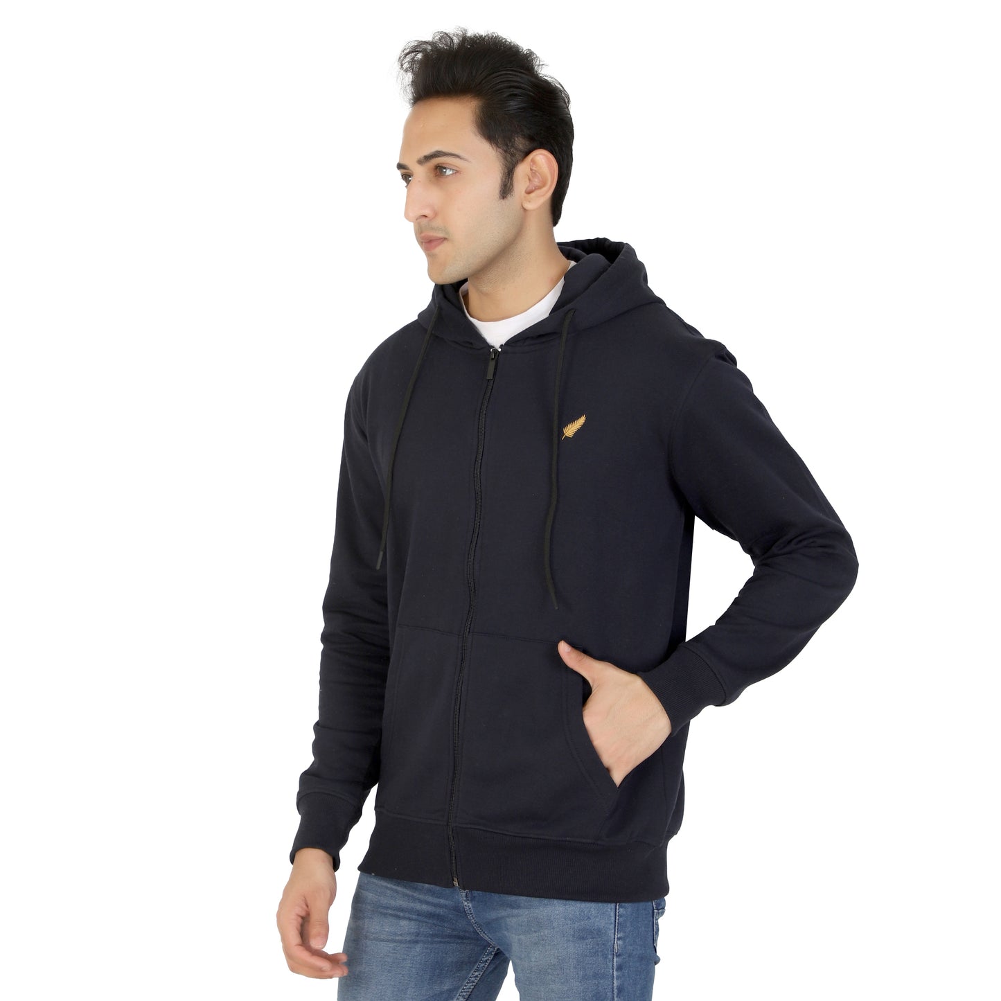 Relaxed Fit Zip-through Fleece Hoodie