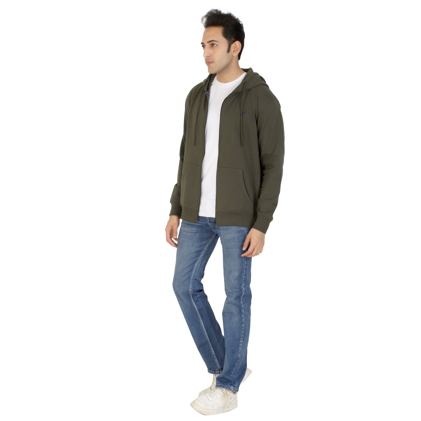 Relaxed Fit Zip-through Fleece Hoodie