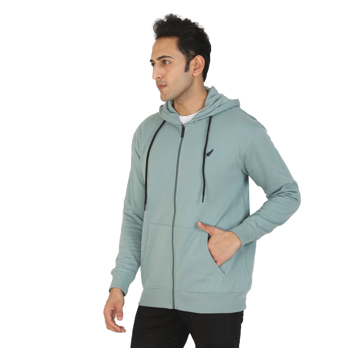 Relaxed Fit Zip-through Fleece Hoodie