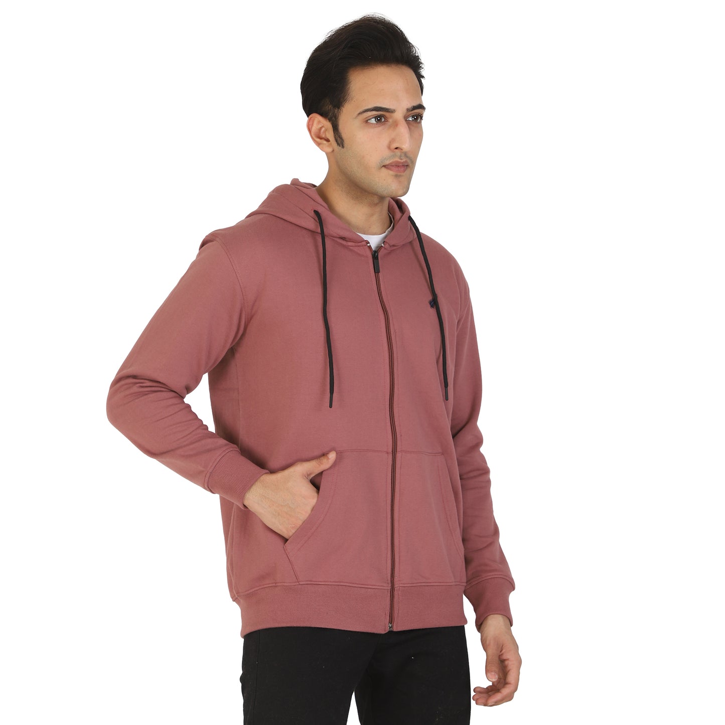 Relaxed Fit Zip-through Fleece Hoodie