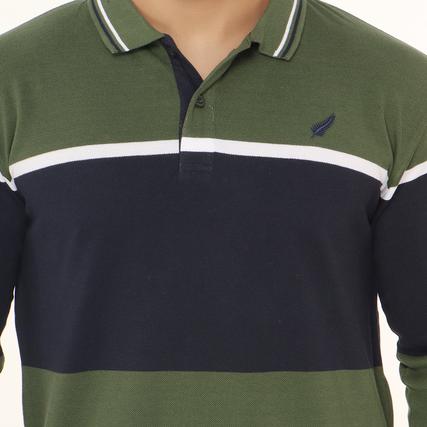 Long Sleeve Stripe Polo