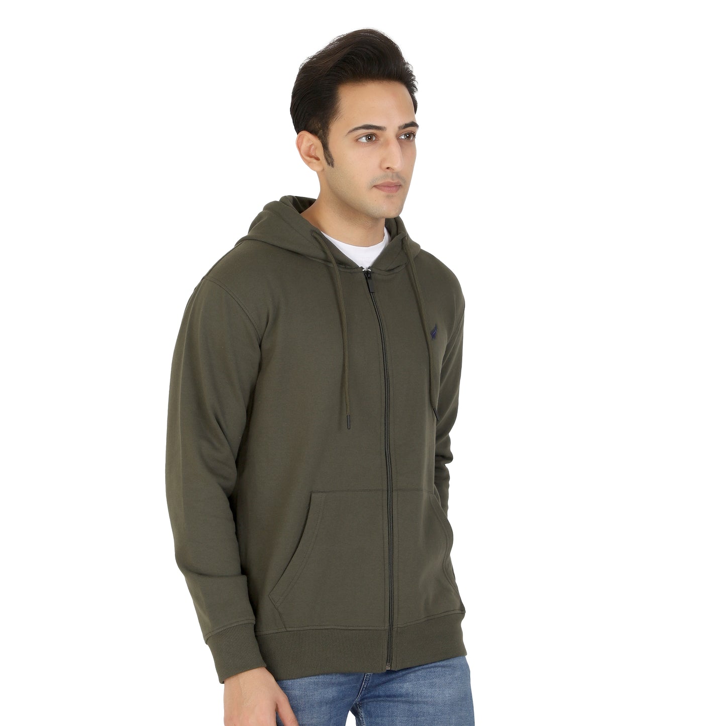 Relaxed Fit Zip-through Fleece Hoodie