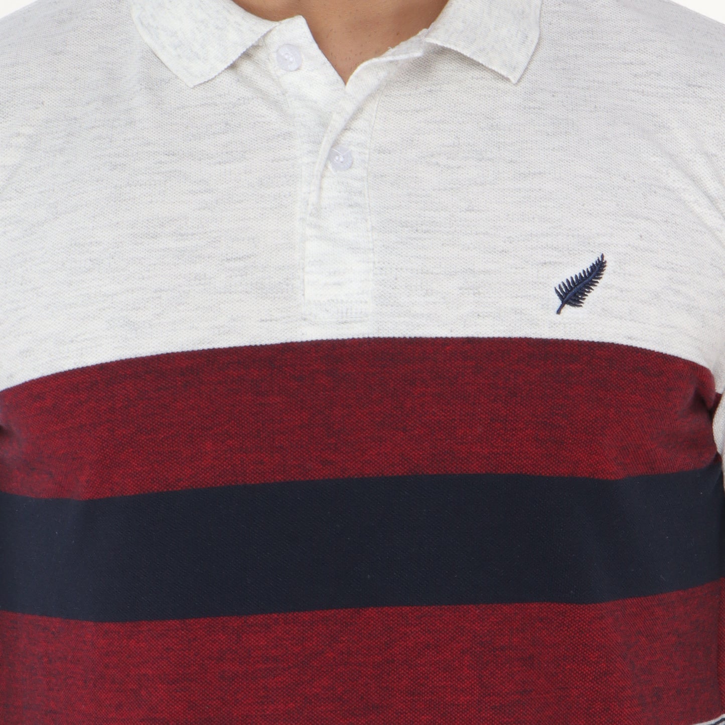 Long Sleeve Stripe Pique Polo